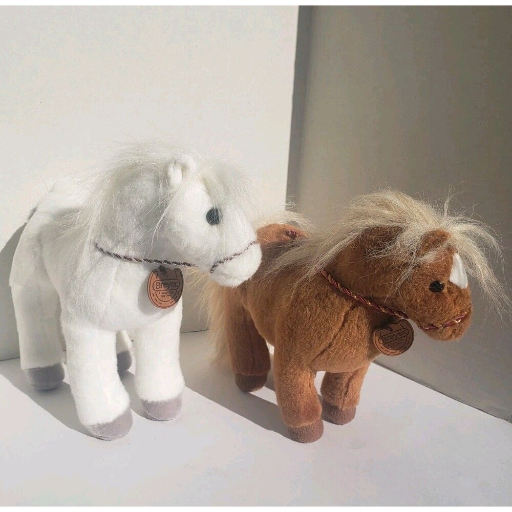 Lot Of 2: BREYER Arabian 13" & Brown 10" "A Horse Of My Very Own" Plush Stuffed
